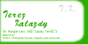 terez kalazdy business card